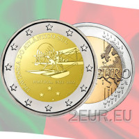 Portugal 2 Euro UNC 2022 - 100. Jahrestag der ersten Südatlantik-Luftüberquerung