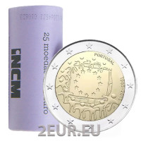 Portugal 2 Euro UNC rollen 2015 – 30. Jahrestag der EU-Flagge