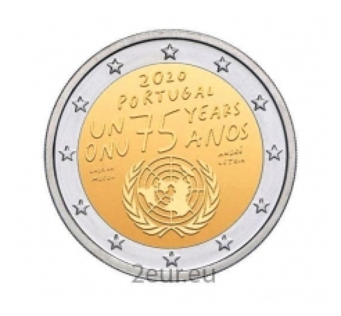 Portugal 2 Euro UNC rollen 2020 – 75 Jahre Vereinigte Staaten