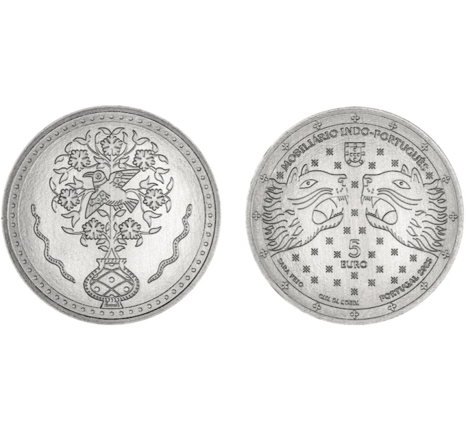 Portugal 5 Euro UNC 2023 - Indo-portugiesische Möbel