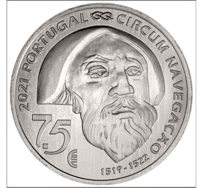 Portugal 7,5 Euro UNC 2021 - 5. Jahrhundert der Weltumsegelung von Ferdinand Magellan - Mactan 1521