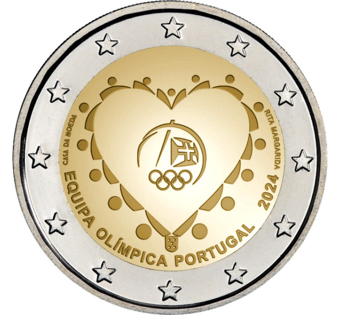 Portugal 2 Euro UNC 2024 – Olympische Spiele