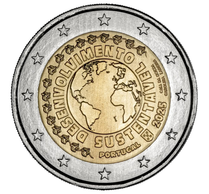 Portugal 2 Euro UNC 2025 – Nachhaltige Entwicklung
