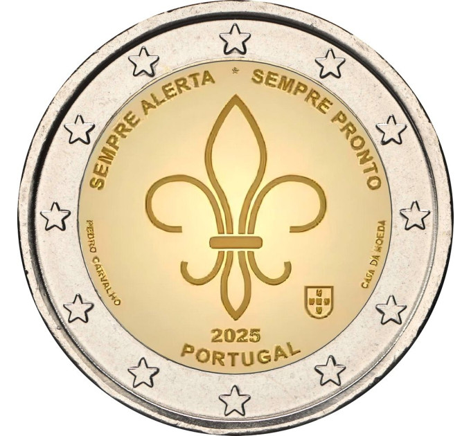 Portugal 2 Euro UNC rollen 2025 – Weltpfadfinder