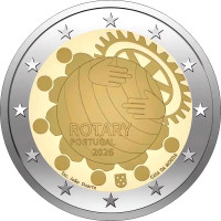 Portugal 2 Euro UNC 2026 – 100-jähriges Jubiläum der Rotary Foundation in Portugal