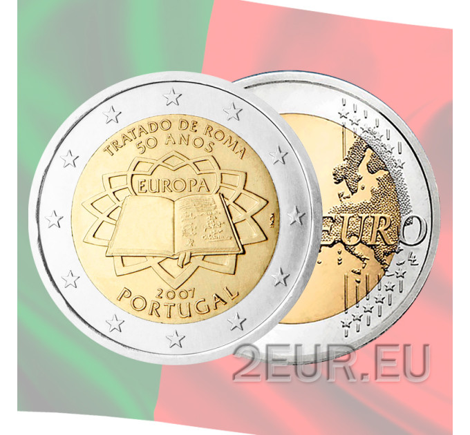  Portugal 2 Euro UNC 2007 - 50 Jahre Römische Verträge