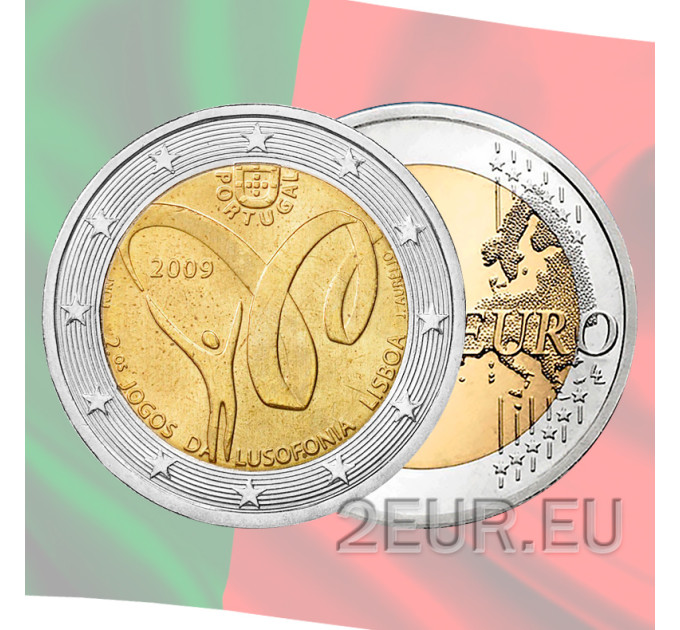  Portugal 2 Euro UNC 2009 - Spiele in Lissabon