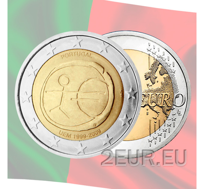 Portugal 2 Euro UNZ 2009 – 10 Jahre Euro – EWU
