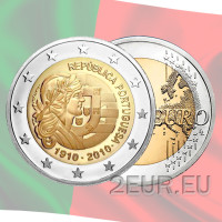  Portugal 2 Euro UNC 2010 - Hundertjahrfeier der Portugiesischen Republik