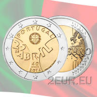  Portugal 2 Euro UNC 2014 - 40. Jahrestag der 25. Aprilrevolution - Nelkenrevolution