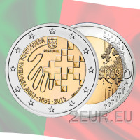  Portugal 2 Euro UNC 2015 - 150 Jahre Portugiesisches Rotes Kreuz