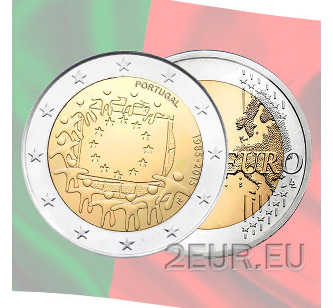 Portugal 2 Euro UNC 2015 - 30. Jahrestag der EU-Flagge