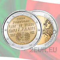 Portugal 2 Euro UNC 2020 - 75 Jahre Vereinte Nationen