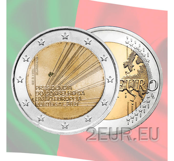 Portugal 2 Euro UNC 2021 - Präsidentschaft des Rates der Europäischen Union