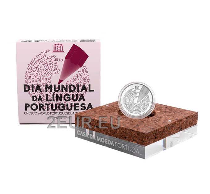 Portugal 5 Euro Silber proof 2020 – UNESCO-Welttag der portugiesischen Sprache