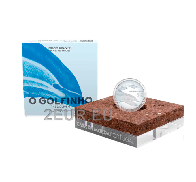 Portugal 5 Euro Silber proof 2020 – Der Delfin