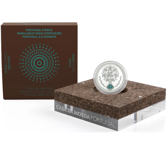 Portugal 5 Euro Silber proof 2023 – Indo-portugiesische Möbel