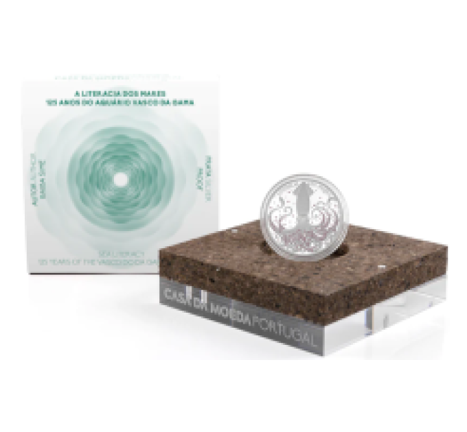Portugal 7,5 Euro Silber proof 2023 – Meereskompetenz – 125 Jahre Aquarium in Vasko von Gama