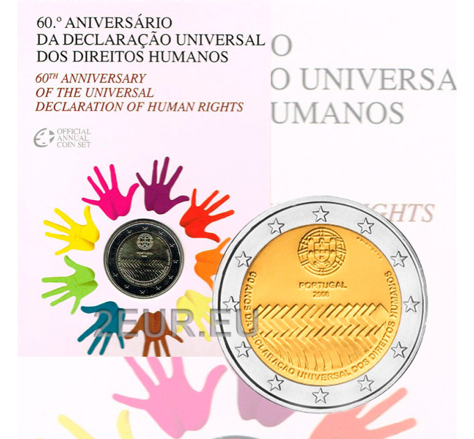 Portugal 2 Euro BU 2008 - 60 Jahre Menschenrechte  