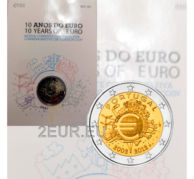 Portugal 2 Euro BU 2012 - 10 Jahre Euro-Bargeld