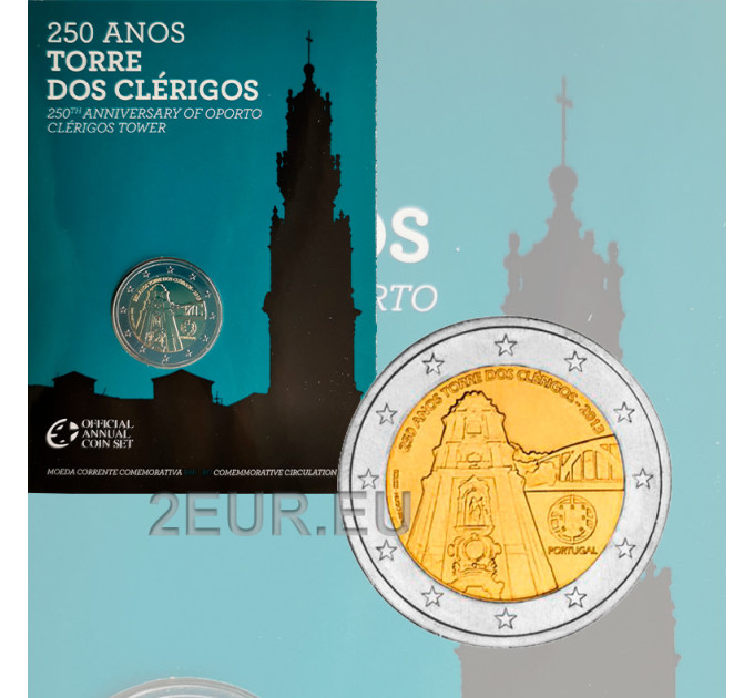 Portugal 2 Euro BU 2013 - 250. JAHRESTAG DES CLERIGOS-TURMS  