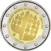 Portugal 2 Euro UNC 2023 – Weltjugendtag