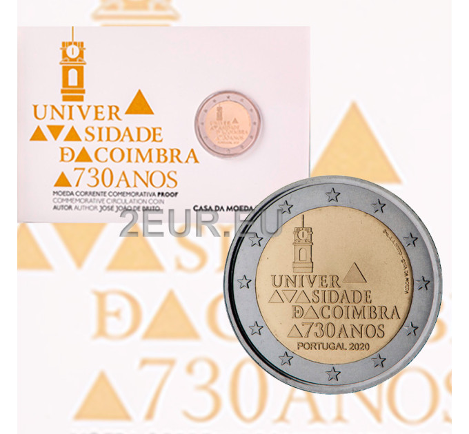 Portugal 2 Euro proof 2020 - 730 Jahre Universität Coimbra  