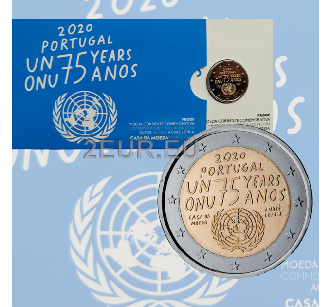 Portugal 2 Euro proof 2020 - 75 Jahre Vereinte Nationen 