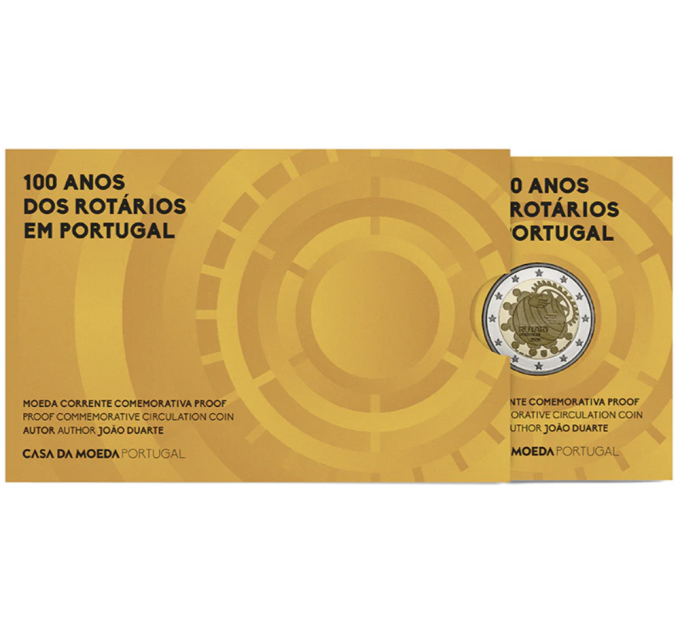 Portugal 2 Euro Proof 2026 – 100-jähriges Jubiläum der Rotary Foundation in Portugal