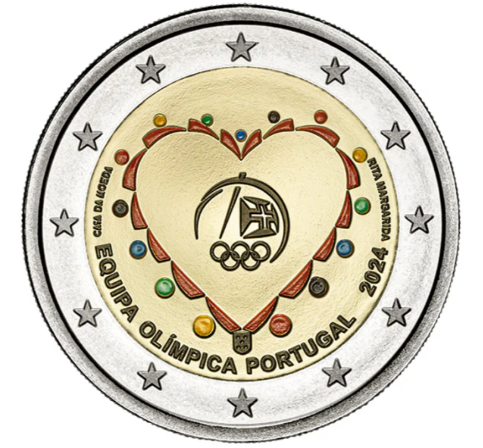 Portugal 2 Euro Proof 2024 – Olympische Sommerspiele in Paris - Portugiesische Olympiamannschaft