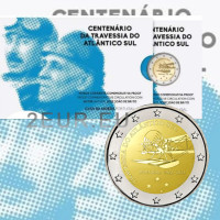 Portugal 2 Euro proof 2022 - 100. Jahrestag der ersten Südatlantik-Luftüberquerung 