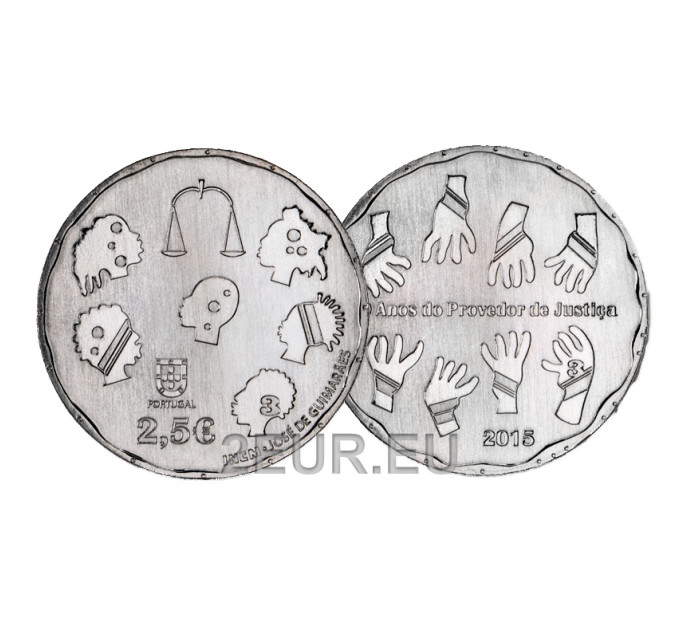 Portugal 2,5 Euro UNC 2015 - 40 Jahre Ombudsmann