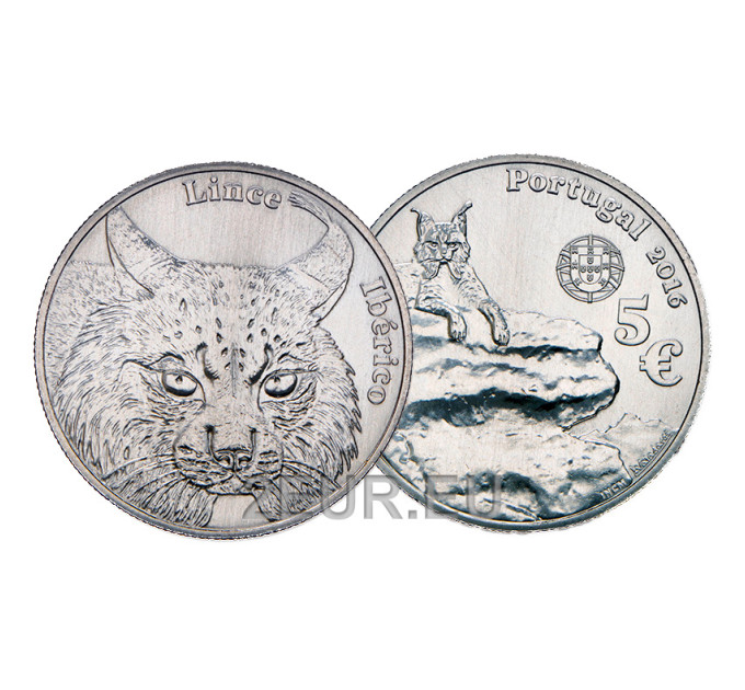 Portugal 5 Euro UNC 2016 - Iberischer Luchs