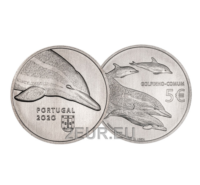 Portugal 5 euro UNC 2020 - Der Delfin