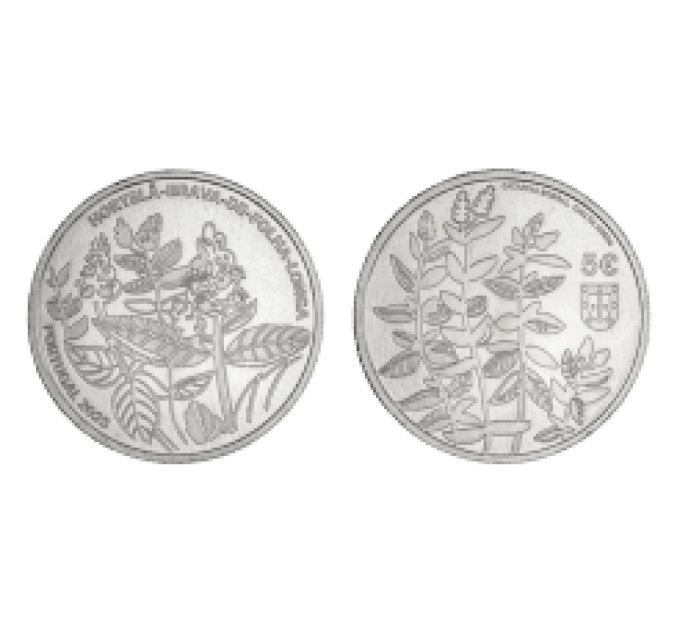 Portugal 5 Euro UNC 2023 - Langblättrige grüne Minze