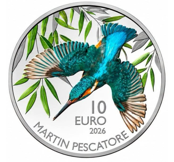 San Marino 10 Euro BU 2026 - Eisvogel