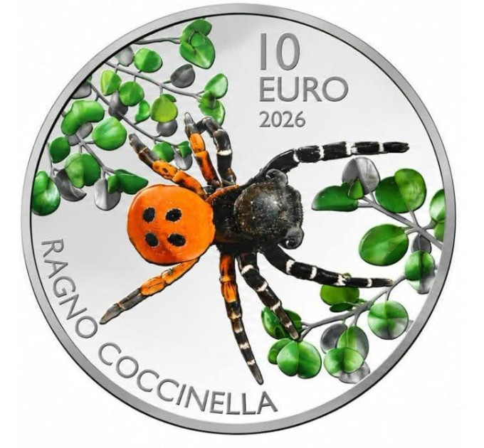 San Marino 10 Euro BU 2026 - Marienkäfer Spinne