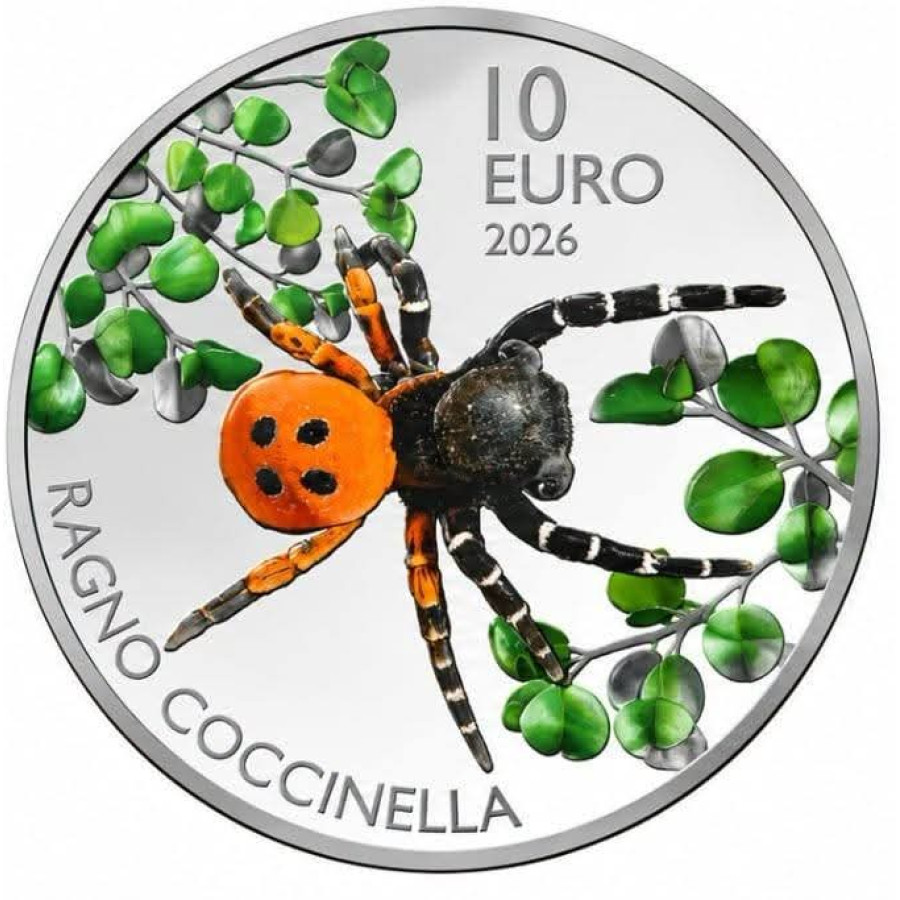 San Marino 10 Euro BU 2026 - Marienkäfer Spinne