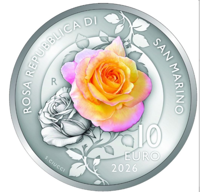 San Marino 10 Euro BU 2026 - Rosa Republik San Marino