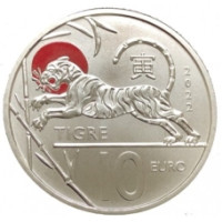 San Marino 10 Euro BU 2022 – Chinesischer Mondkalender – "Tiger"
