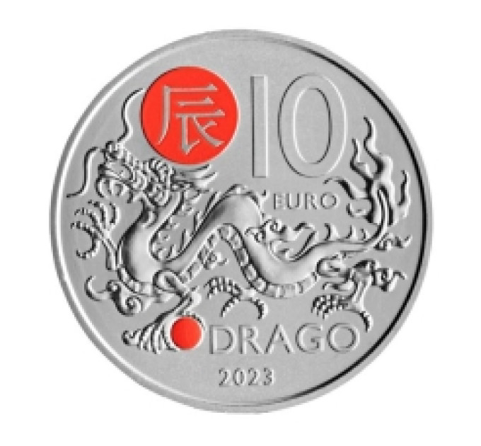 San Marino 10 Euro BU 2023 – Chinesischer Mondkalender – "Drachen"