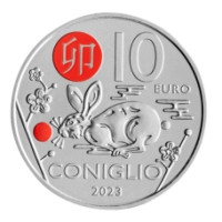 San Marino 10 Euro BU 2023 – Chinesischer Mondkalender – "Kaninchen"