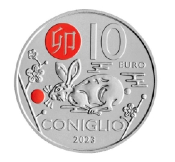 San Marino 10 Euro BU 2023 – Chinesischer Mondkalender – "Kaninchen"