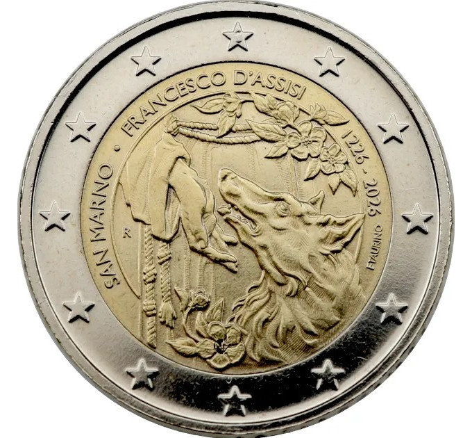 San Marino 2 euro Proof 2026 – 800. Todestag von Franz von Assisi