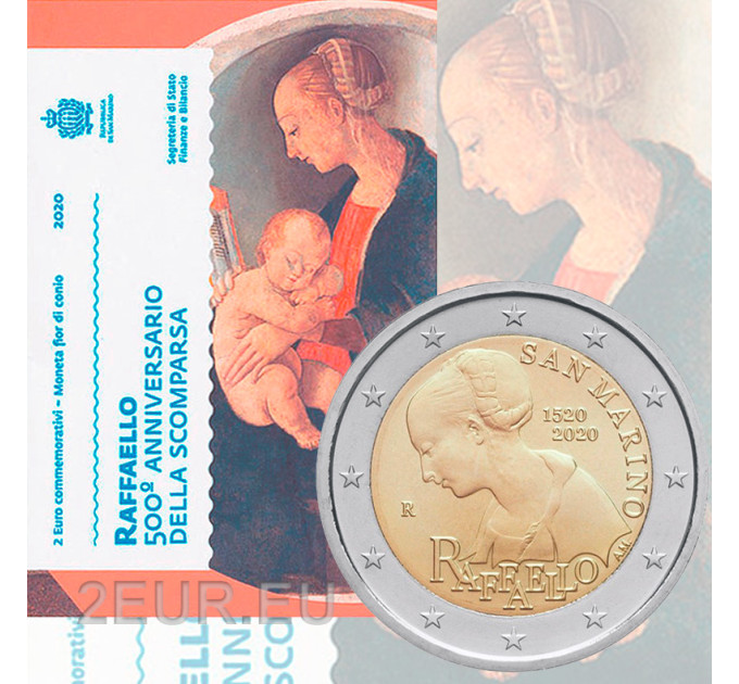 San Marino 2 euro BU 2020 - 500. Todestag von Raffael