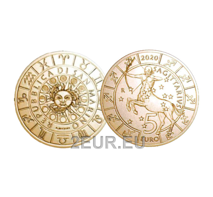 San Marino 5 euro UNC 2020 - "Sternzeichen - Schütze"