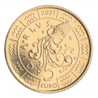 San Marino 5 euro UNC 2021 – „Sternzeichen Wassermann“