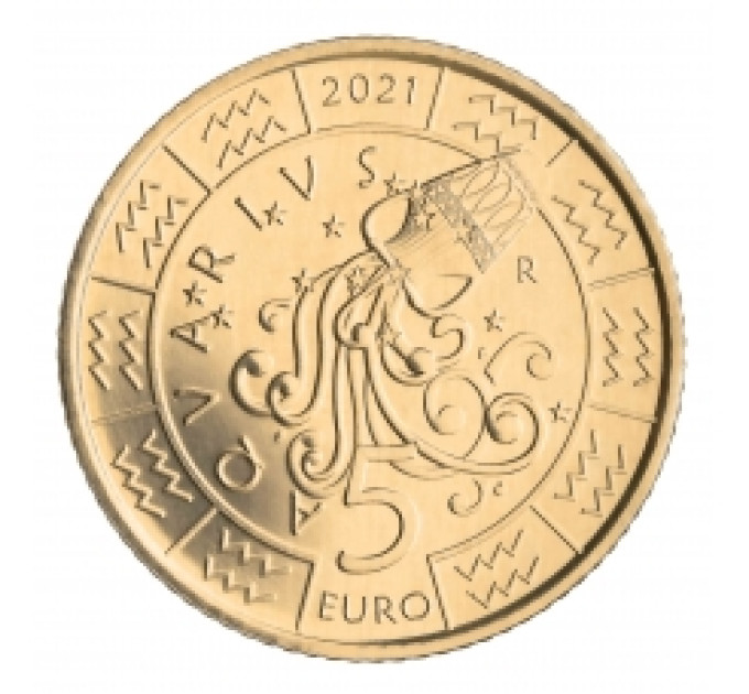 San Marino 5 euro UNC 2021 – „Sternzeichen Wassermann“