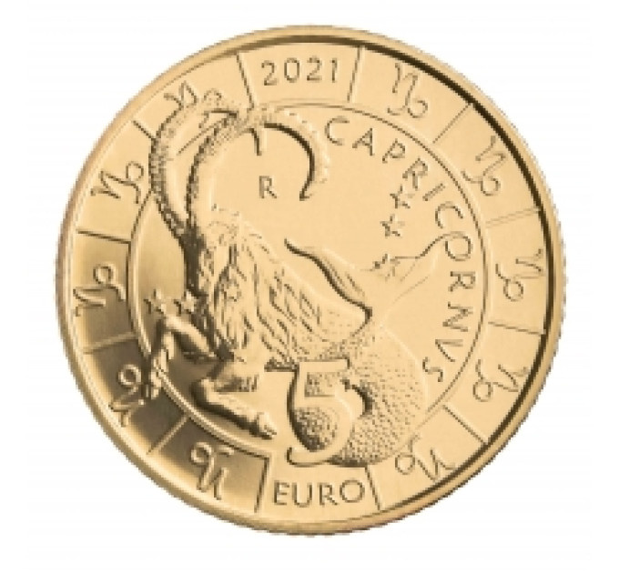 San Marino 5 euro UNC 2021 – „Sternzeichen Steinbock“