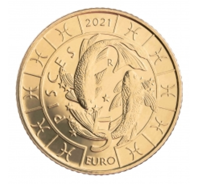 San Marino 5 euro UNC 2021 – „Sternzeichen Fische“